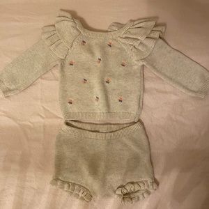 Janie & Jack Baby Girl Sweater Outfit